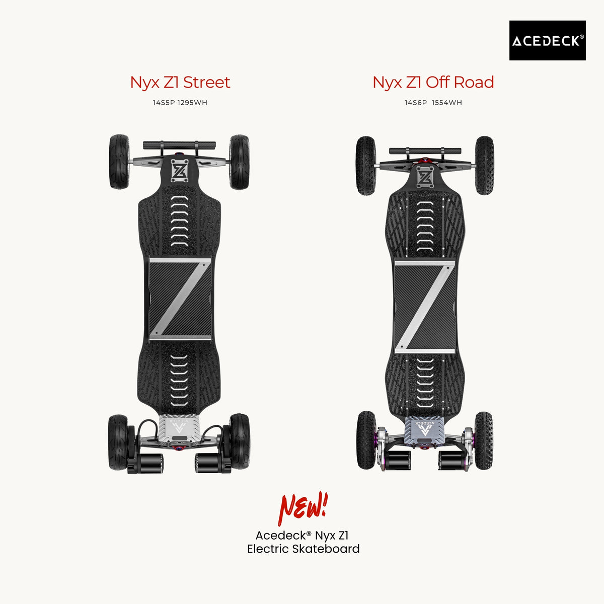 Acedeck® Nyx Z1 Electric Skateboard 3.0-Best Off Road Electric Skateboard Acedeck® Electric Skateboards