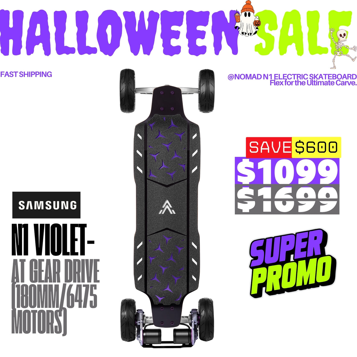 Acedeck® Nomad N1 Electric Skateboard-Best DKP All-terrain Electric Skateboard Acedeck® Electric Skateboards