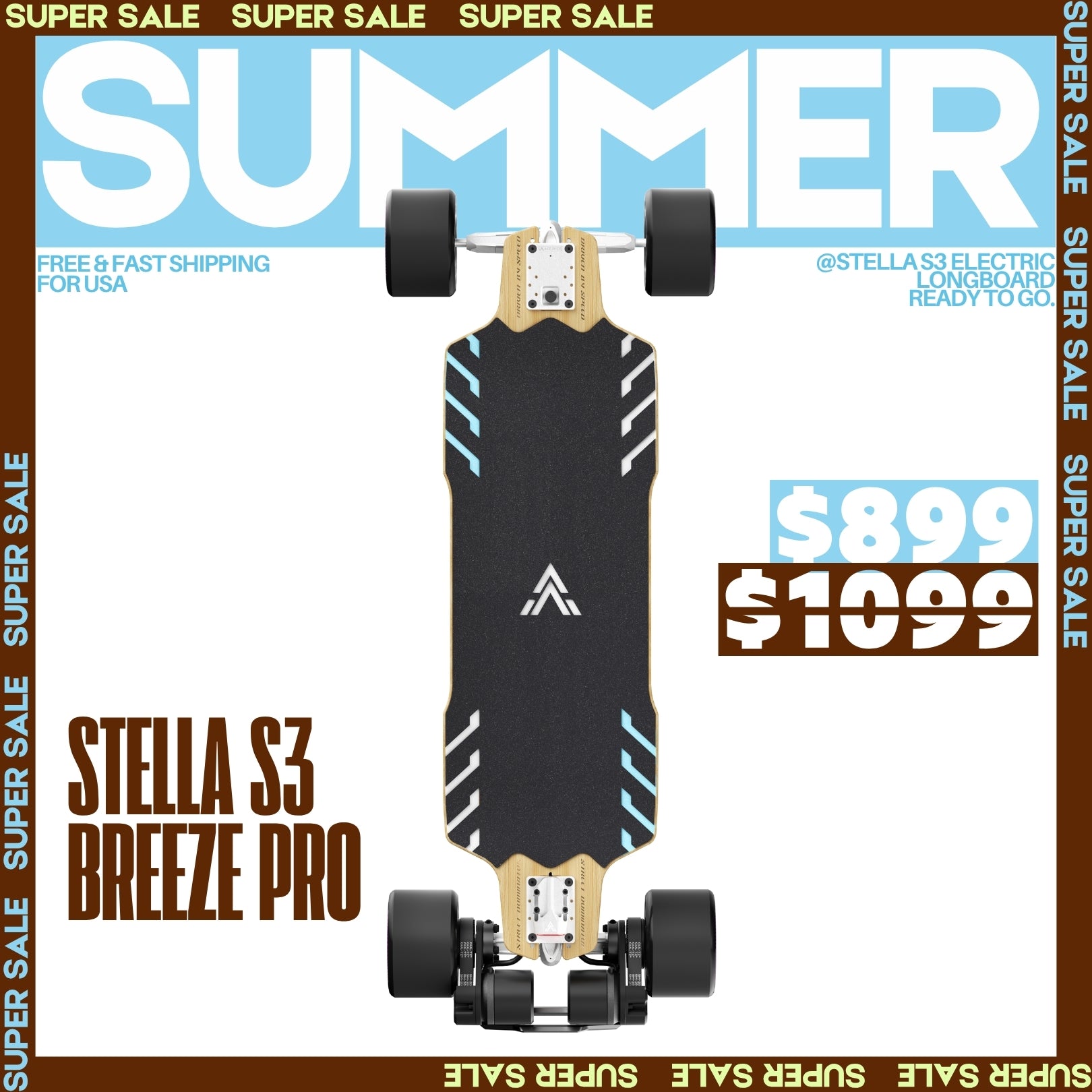 Acedeck® Stella S3 Breeze Electric Longboard