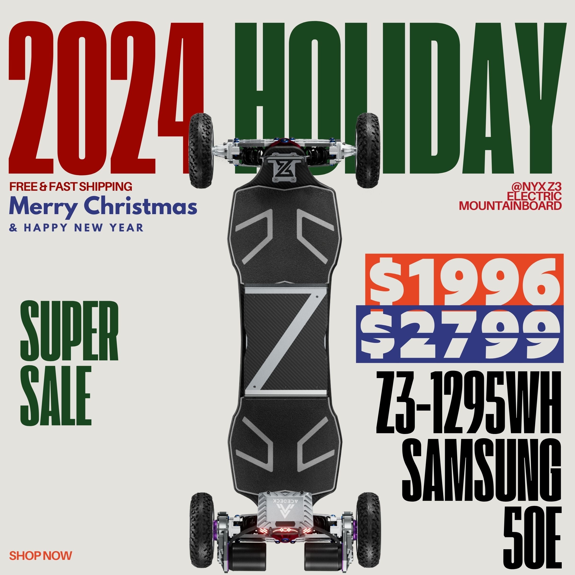 Acedeck® Nyx Z3 Off-road Electric Skateboard-Exclusive Member Sale