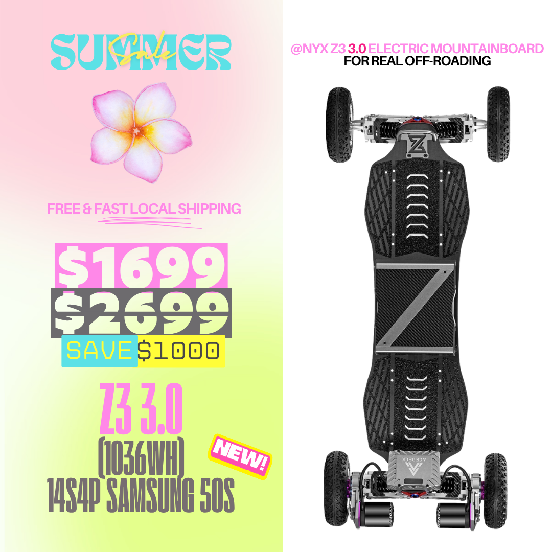 Acedeck® Nyx Z3 Off-road Electric Skateboard 3.0-Best off-road electric skateboard
