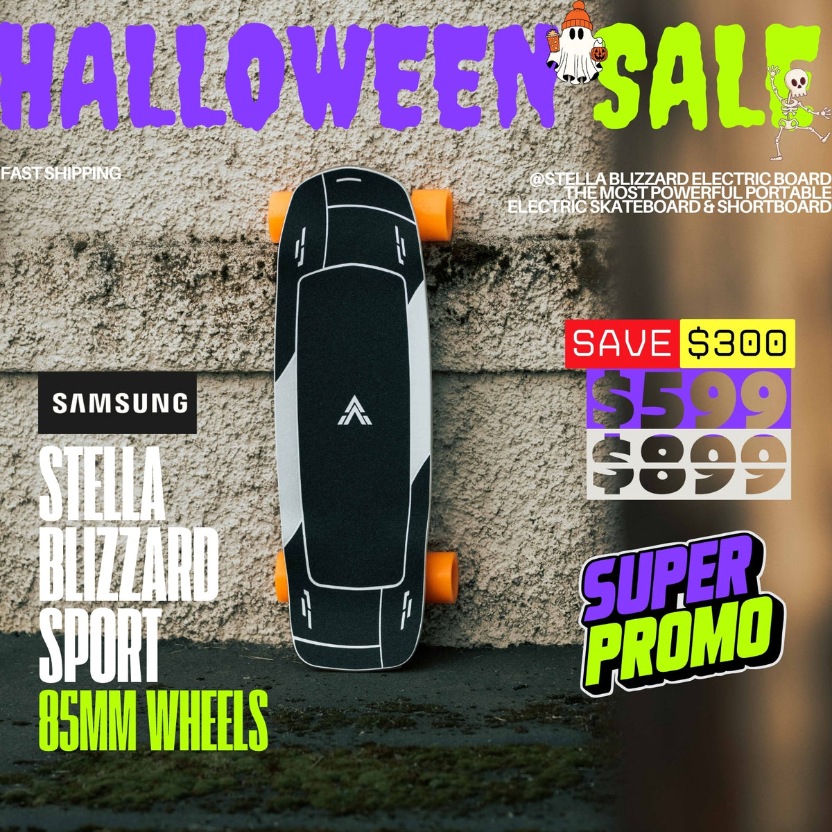 Acedeck® Stella Blizzard-Most Powerful Portable Electric Skateboard & Shortboard Acedeck® Electric Skateboards