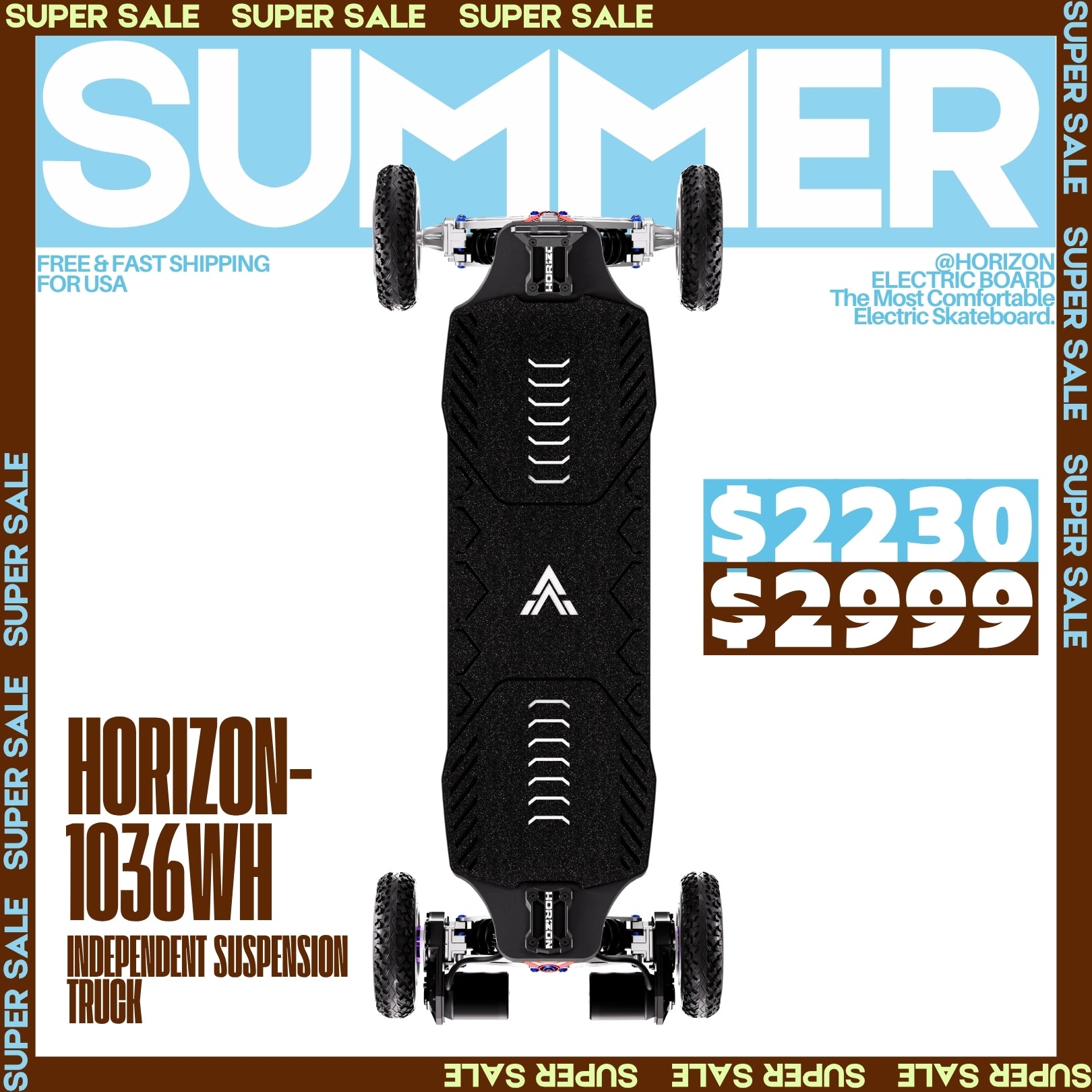 Acedeck® Horizon Electric Skateboard