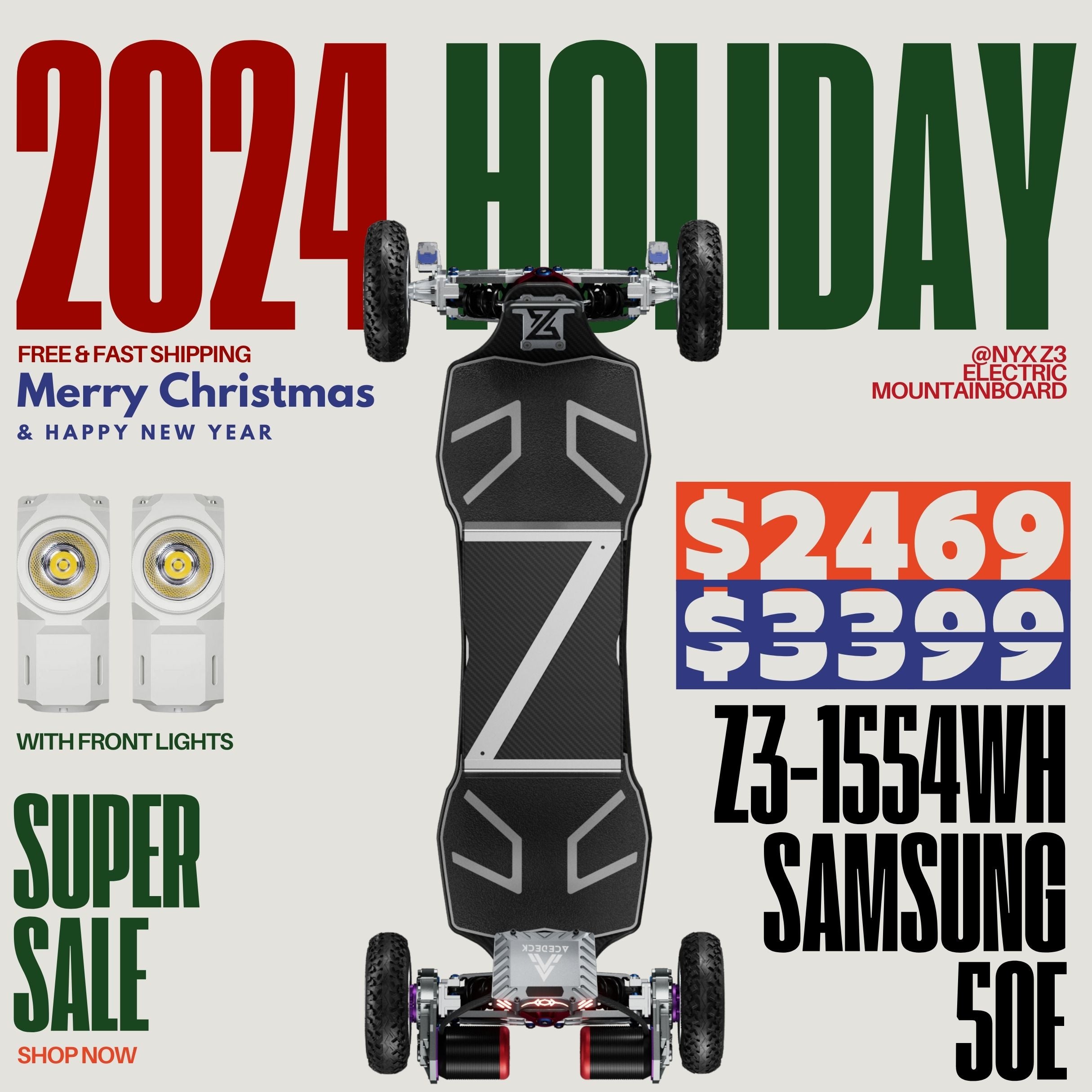 Acedeck® Nyx Z3 Off-road Electric Skateboard-Exclusive Member Sale