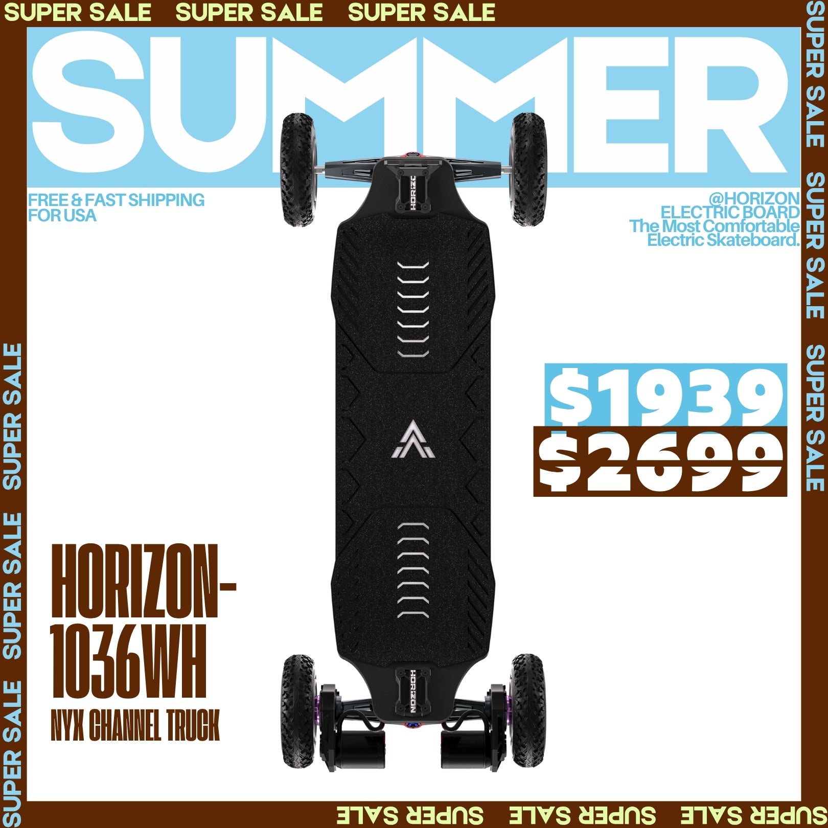 Acedeck® Horizon Electric Skateboard