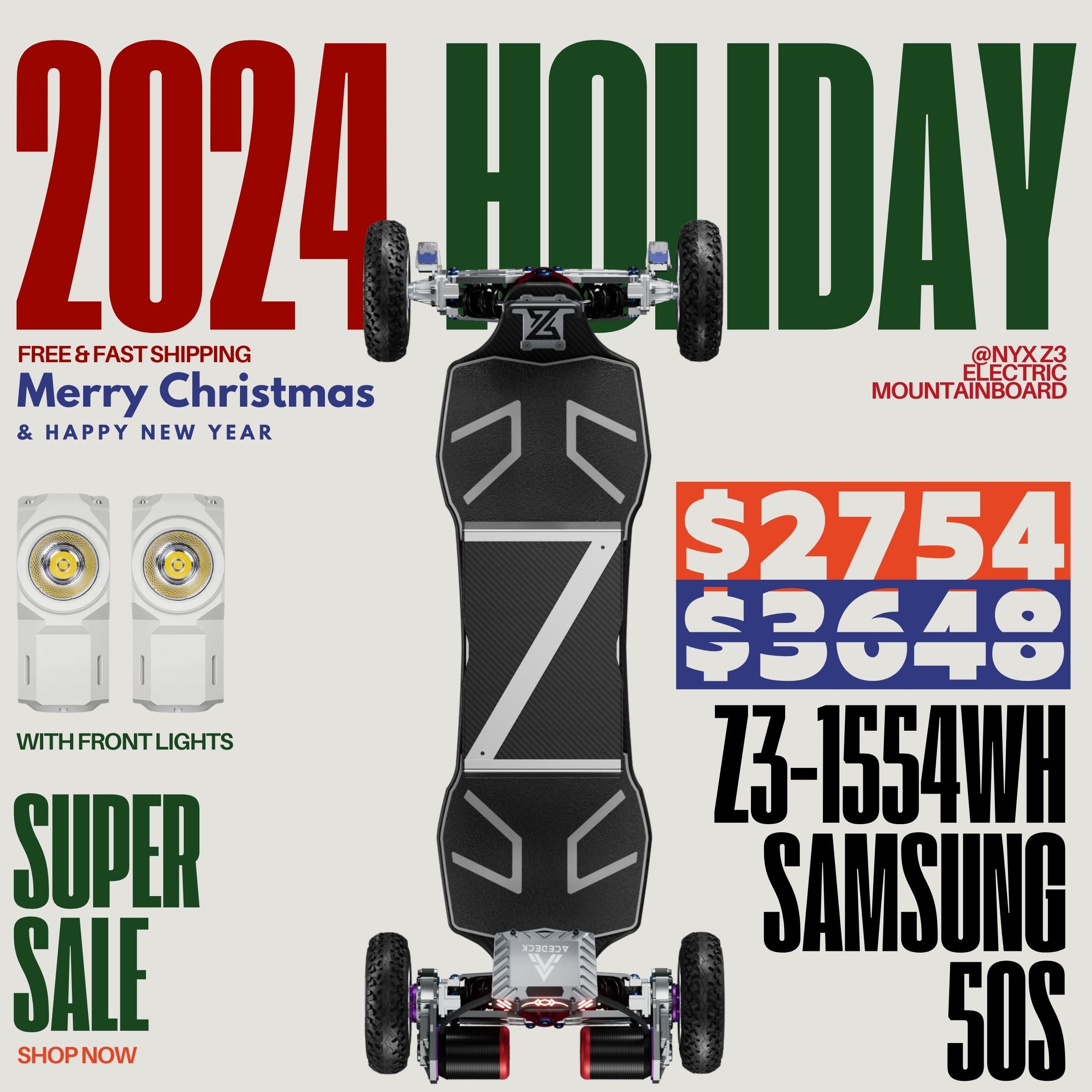 Acedeck® Nyx Z3 Off-road Electric Skateboard-Exclusive Member Sale