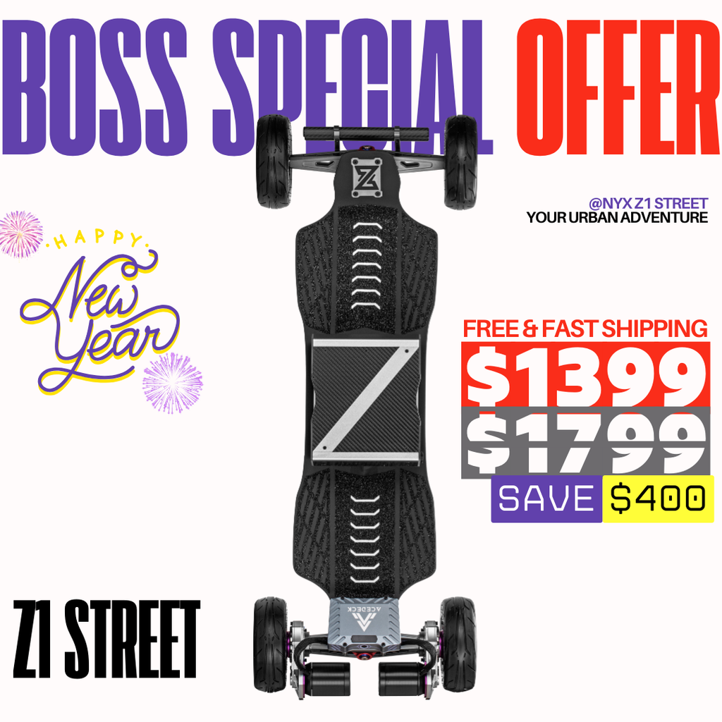 Acedeck® Nyx Z1 Electric Skateboard 2.0【Boss Special Offer】