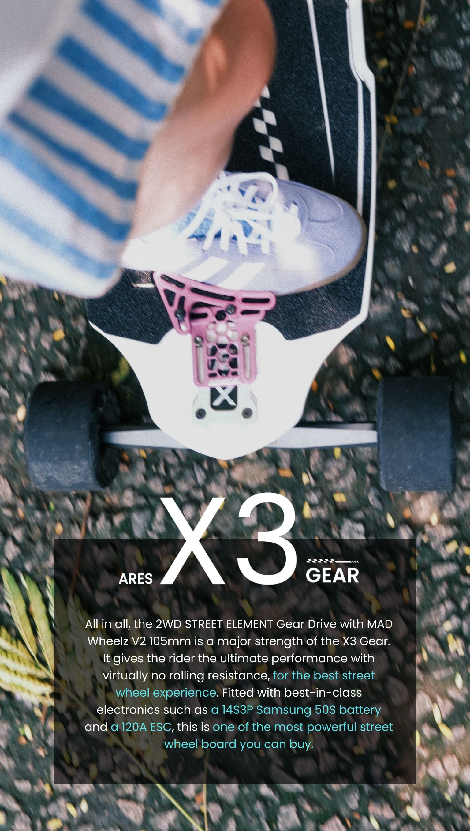Acedeck® Ares X3 GEAR Electric Skateboard Acedeck® Ares X3 GEAR Electric Skateboard